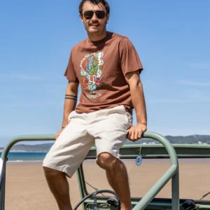 Cactus Flame - Mens T-Shirt - Brown