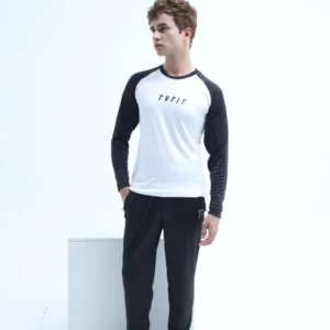 Exclusive Full Sleeve Plain Track Suit - White and Black Combo | Tyfit