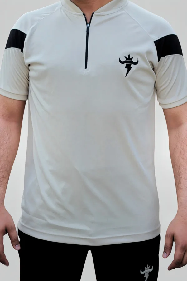 Athleisure Dryfit Tracksuit- Milky/Balck - Image 5